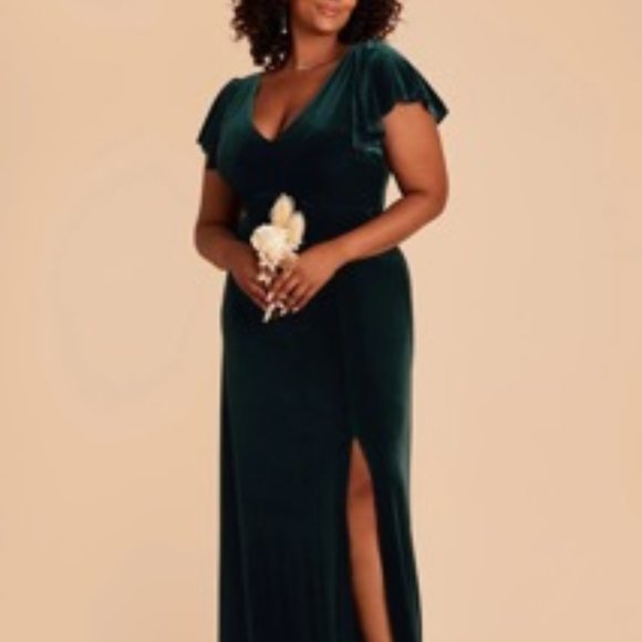 Birdy Grey Emerald Velvet Dress 1X (or maternity) - Picture 1 of 4